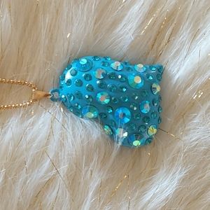 Betsey Johnson Sparkle Heart Neckace